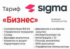 Активация лицензии ПО Sigma сроком на 1 год тариф "Бизнес" в Ростове-на-Дону